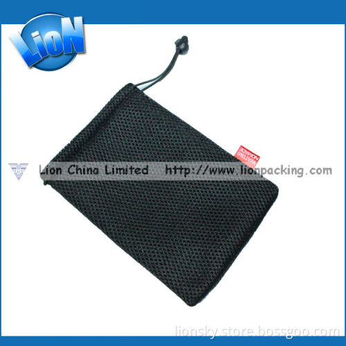 Flexible Black Mesh Drawstring Bags Gift Promotion Package (R-104)